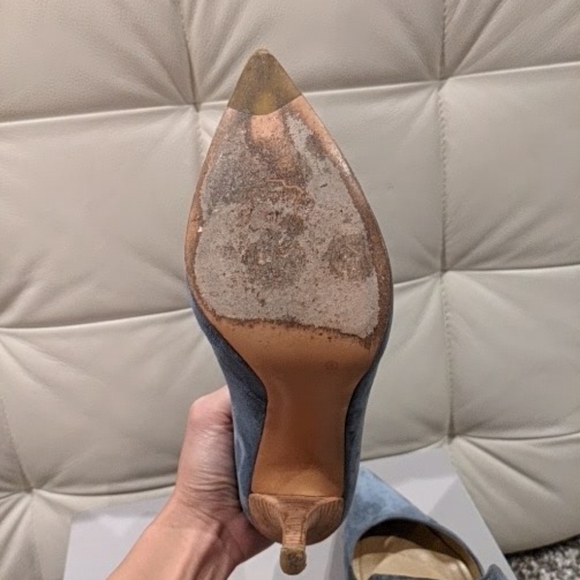 Stuart Weitzman suede stiletto heels, size 6, denim blue - Picture 4 of 6